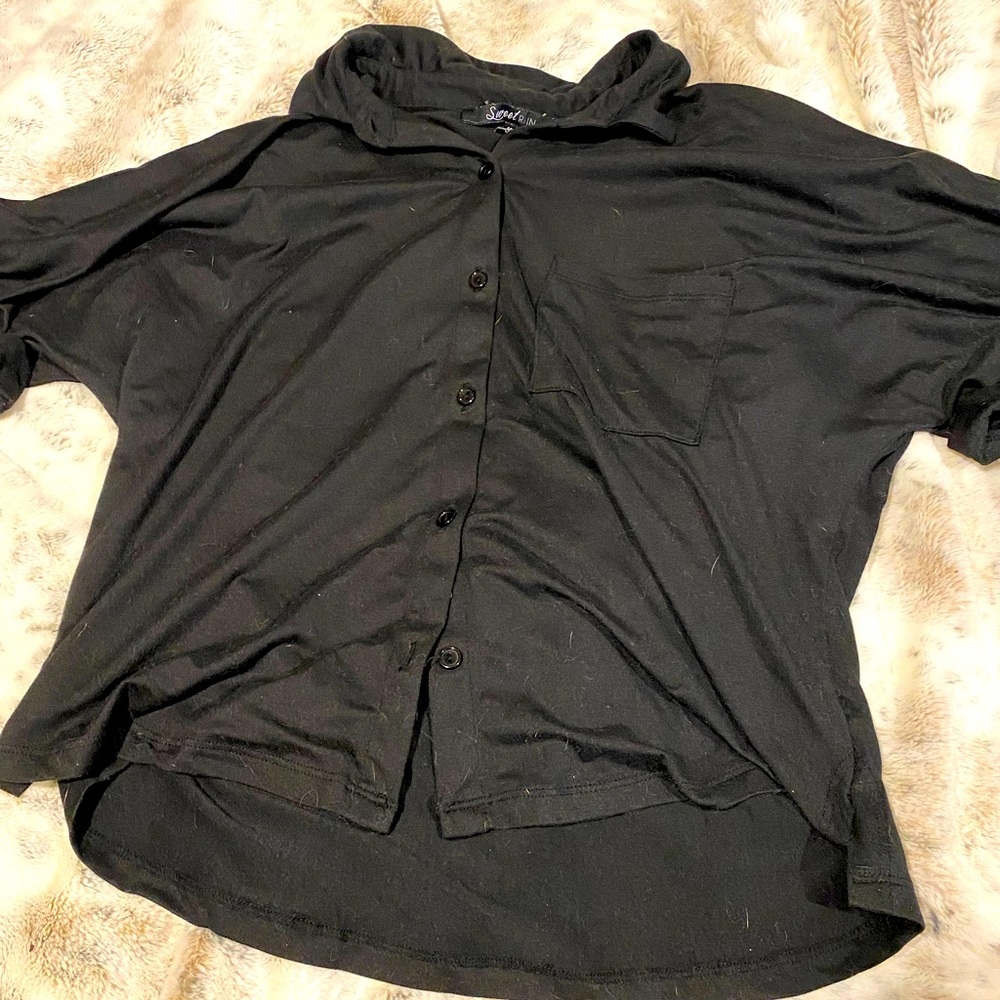 Black button up shirt